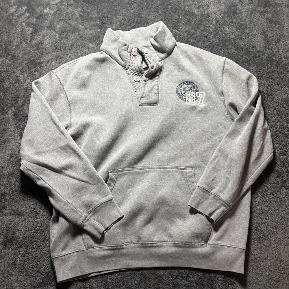 Aeropostale A87 Classic Logo Pullover Collared Sweater Men’s XL Gray
